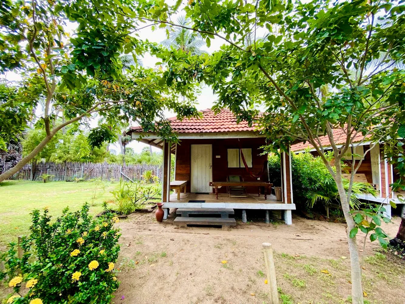 Garden chalet accommodation at Valampuri Resort, Kalpitiya